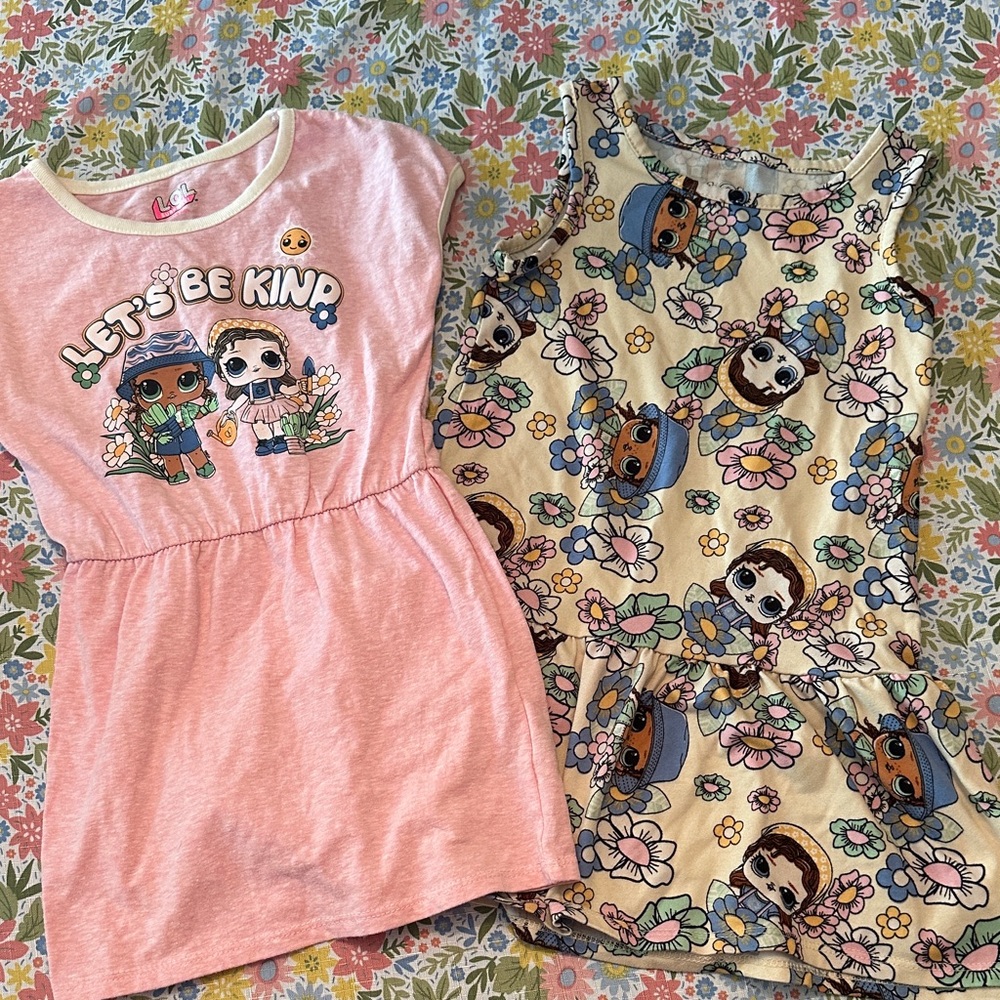 L.O.L. Surprise! Pink and Yellow Floral Kids Dresses